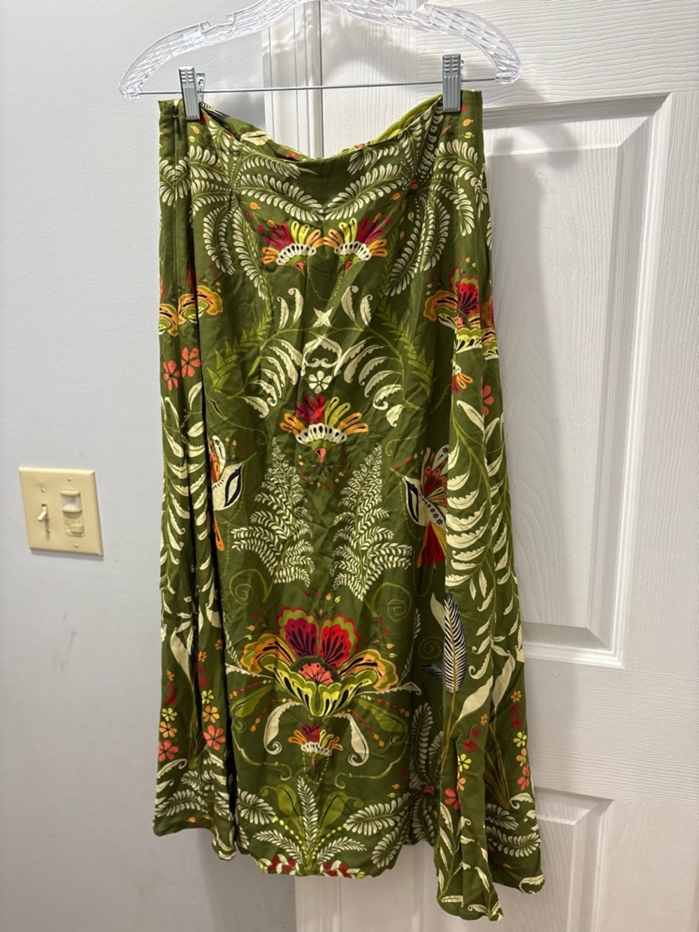 Farm Rio Satin Slip Midi Skirt Size Medium - Picture 3 of 5